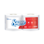Papel higiénico blanco jumbo de 400 metros